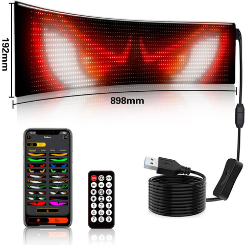 Programmable LED Matrix Panel Flexible Screen IP65 with APP Control 192*898mm - SuperSaverAU - view 2