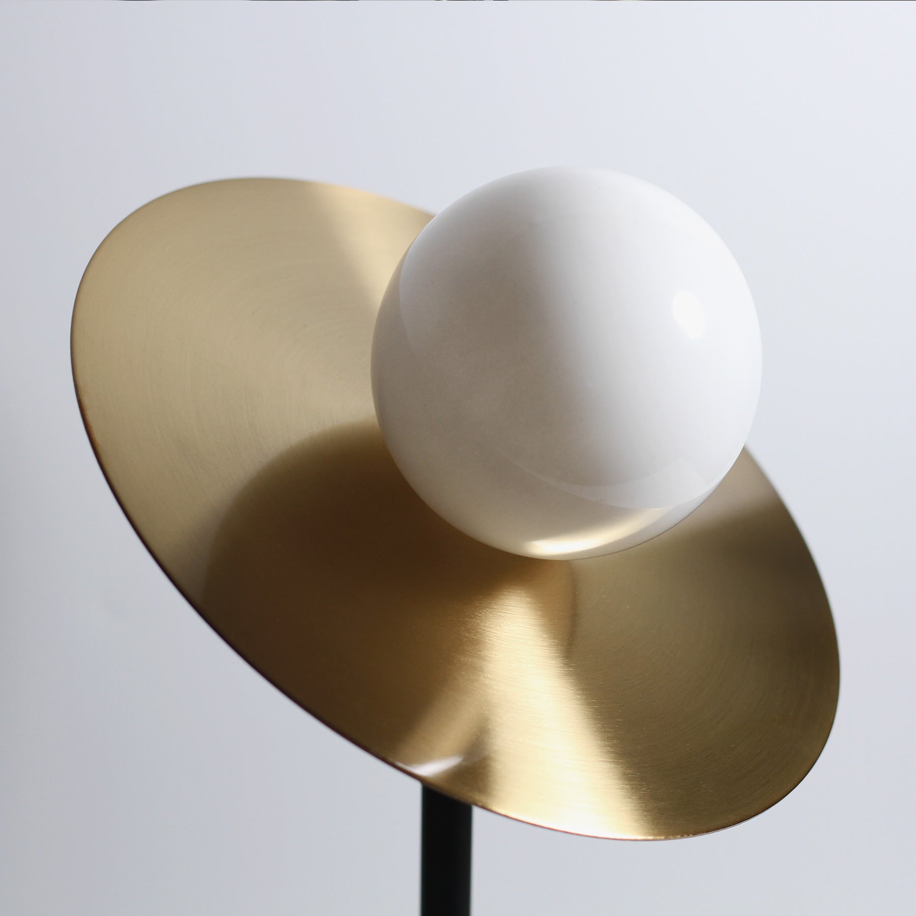 Semino Table Lamp – Black 54cm with Brass Bulb Holder, G9 LED