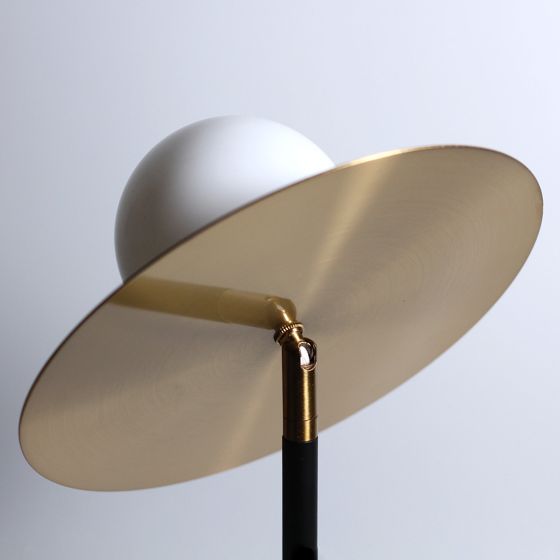 Semino Table Lamp – Black 54cm with Brass Bulb Holder, G9 LED
