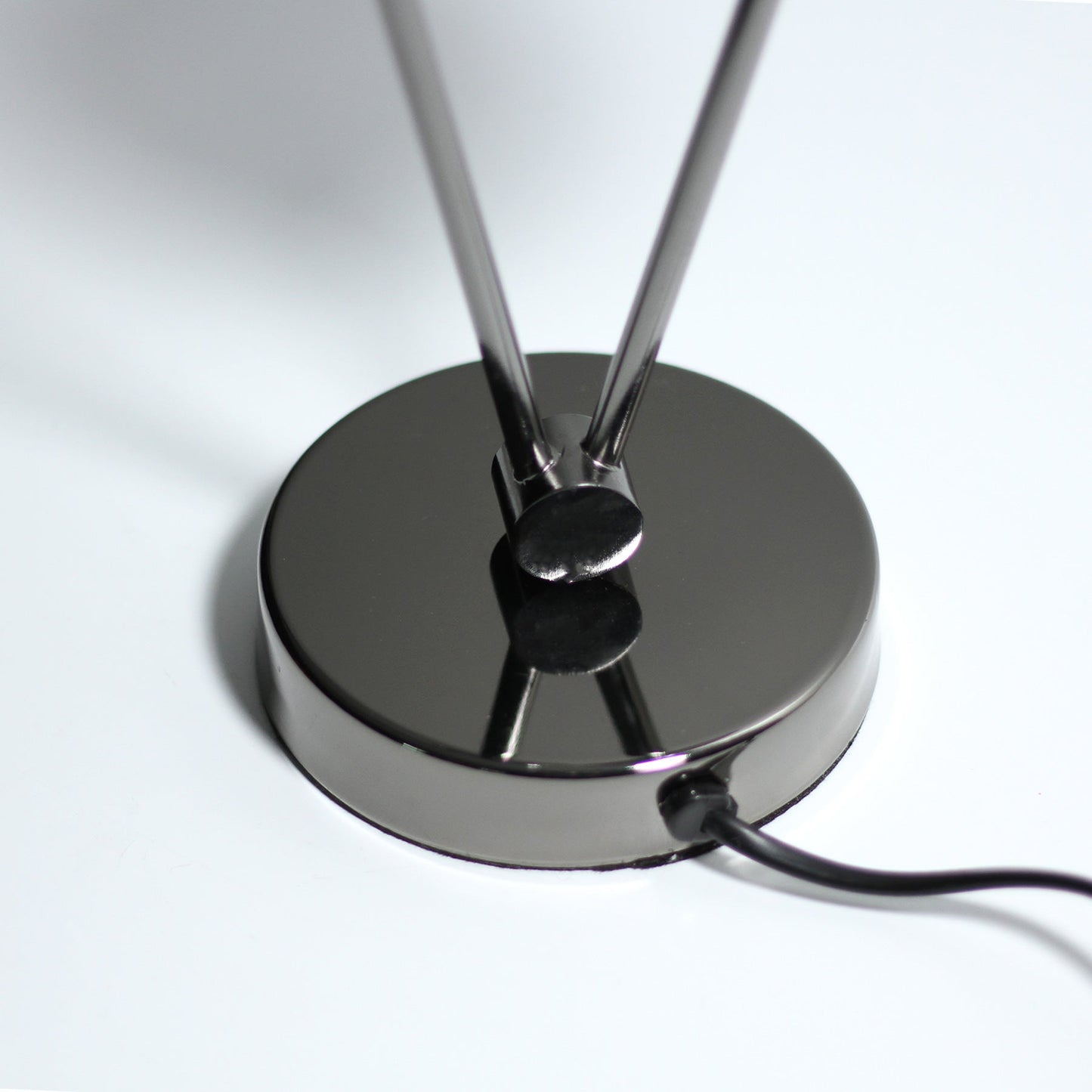 Grette Table Lamp - Black Chrome, H 39cm x L 12cm x W 28cm, G9 2x3.3W, Smoked Glass