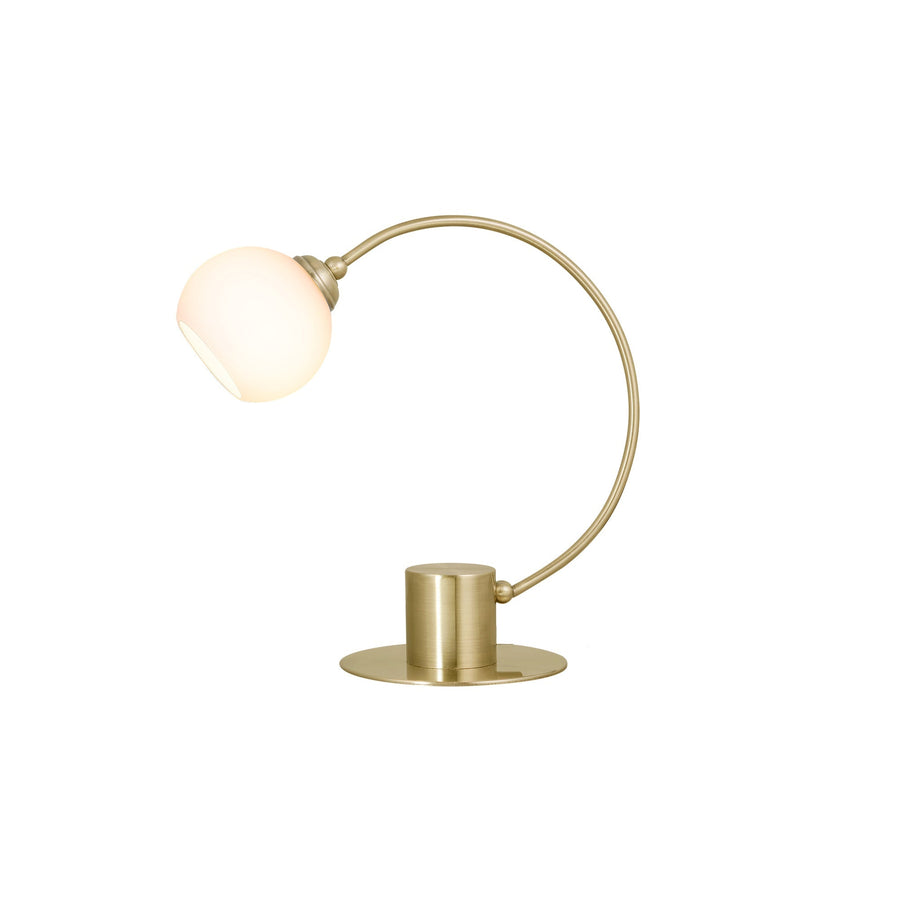 Lexi Lighting Penelope Touch Table Lamp with Glass Shade - Antique Brass
