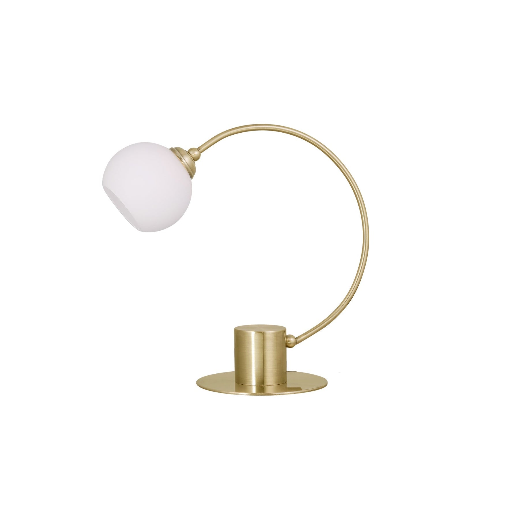 Lexi Lighting Penelope Touch Table Lamp with Glass Shade - Antique Brass