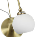Lexi Lighting Penelope Touch Table Lamp with Glass Shade - Antique Brass