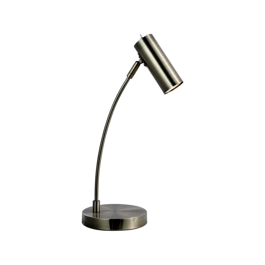 Sarla Table Lamp - Antique Brass, H 47cm x L 25cm x W 15cm, GU10 4W, Adjustable - SuperSaverAU - view 1