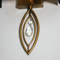 Lexi Lighting Greta Wall Light with Fabric Linen Shade - Black & Brass