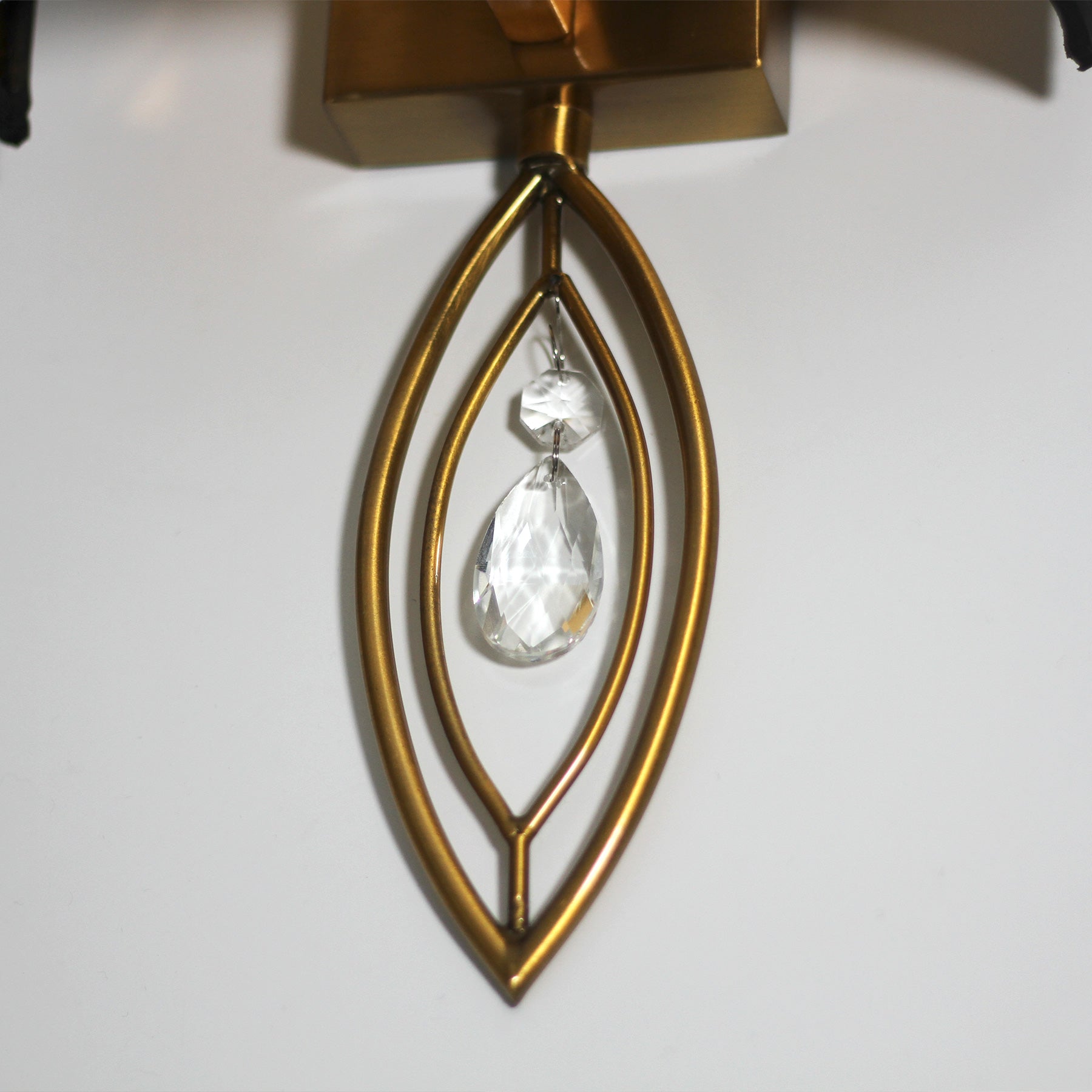 Lexi Lighting Greta Wall Light with Fabric Linen Shade - Black & Brass