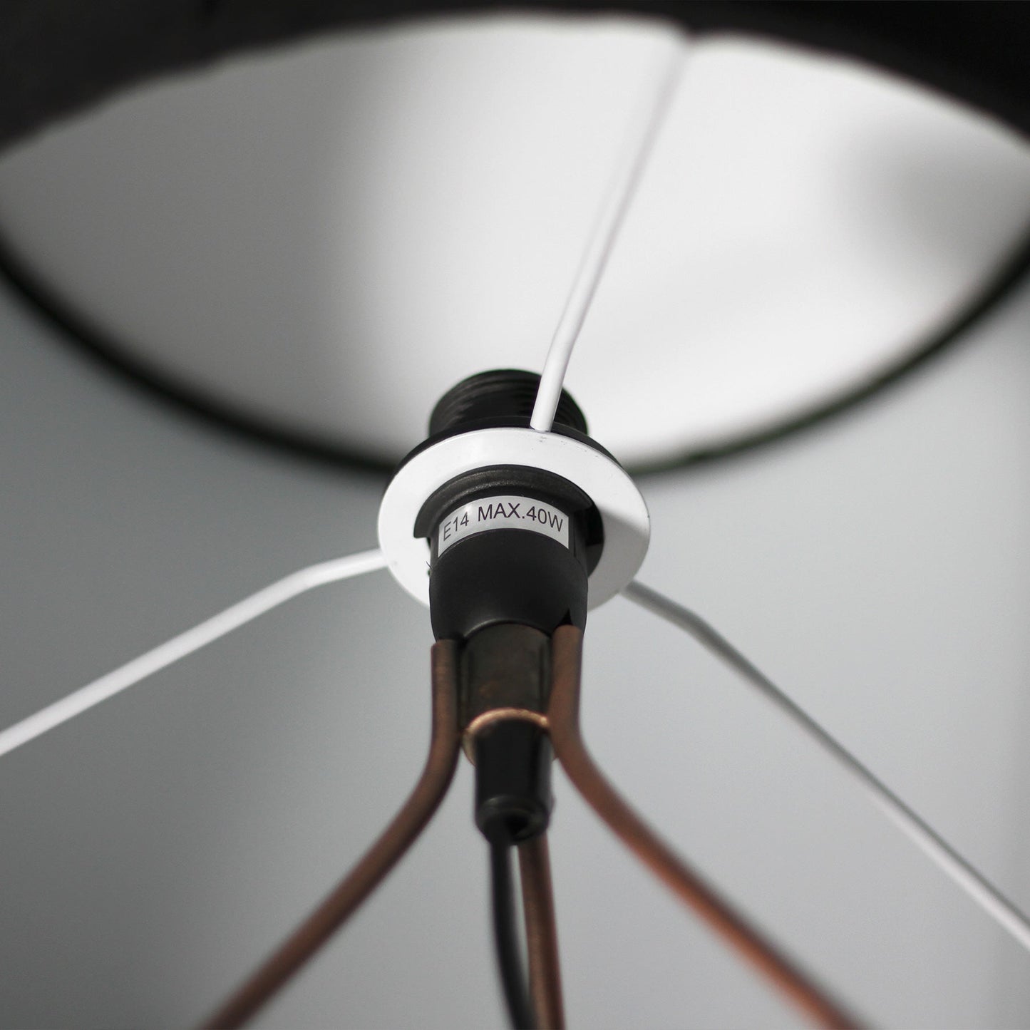 Belira Table Lamp - Copper Base, Black Shade, H 39cm x L 27cm x W 27cm