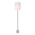 Lexi Lighting Wigwam Floor Lamp with Marble Base & Velvet Shade - Antique Brass