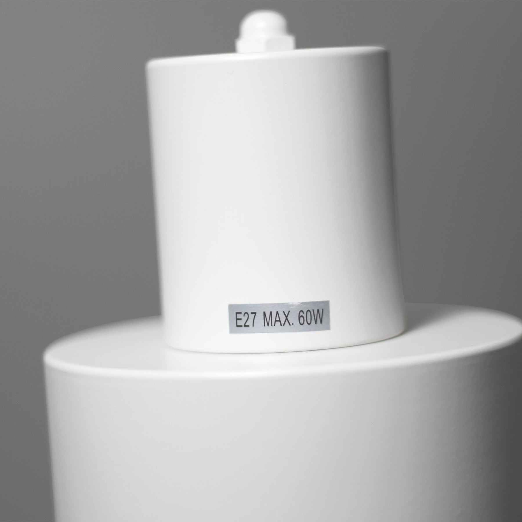 Rabea Floor Lamp – White Shade & Black Base 145cm, E27
