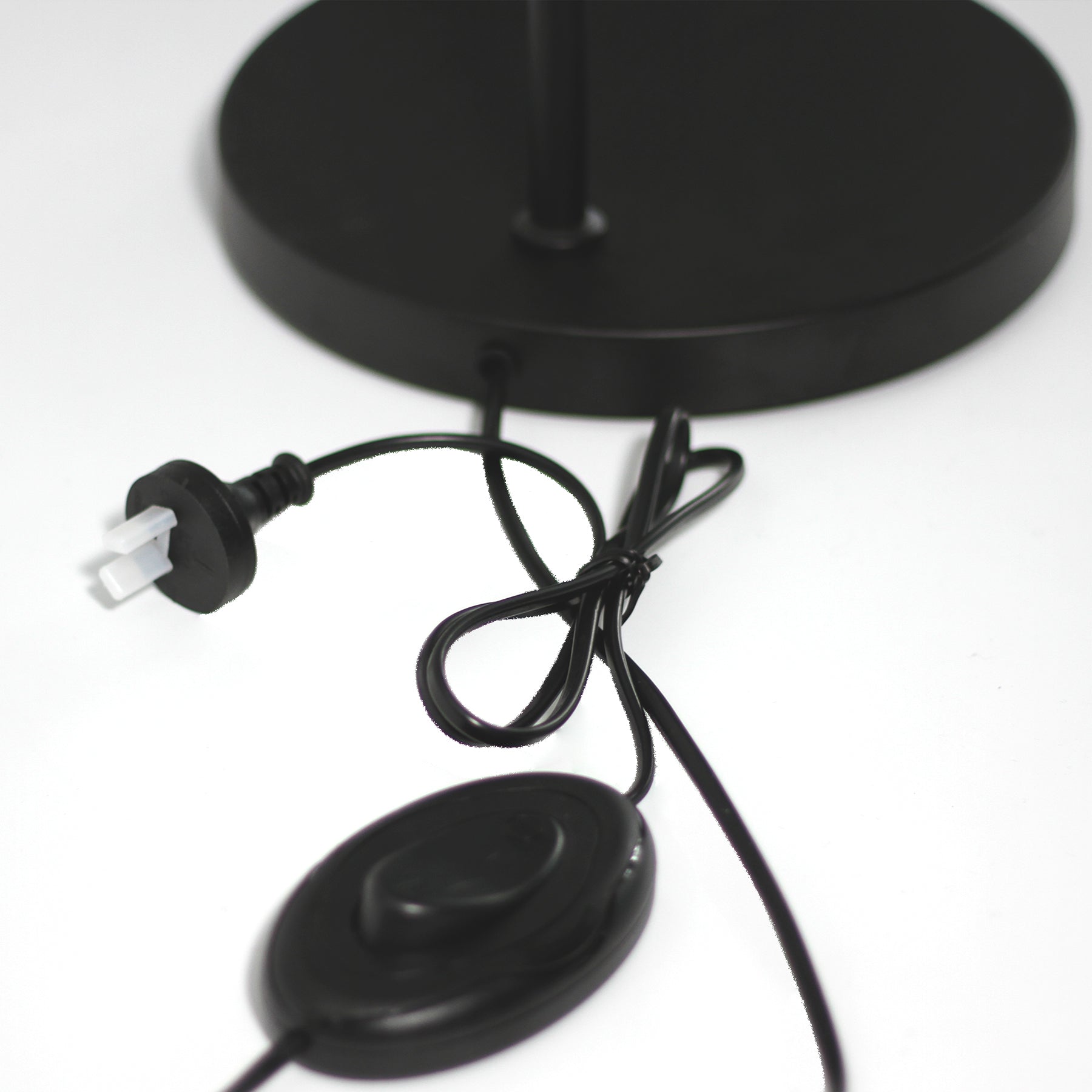 Rabea Floor Lamp – White Shade & Black Base 145cm, E27