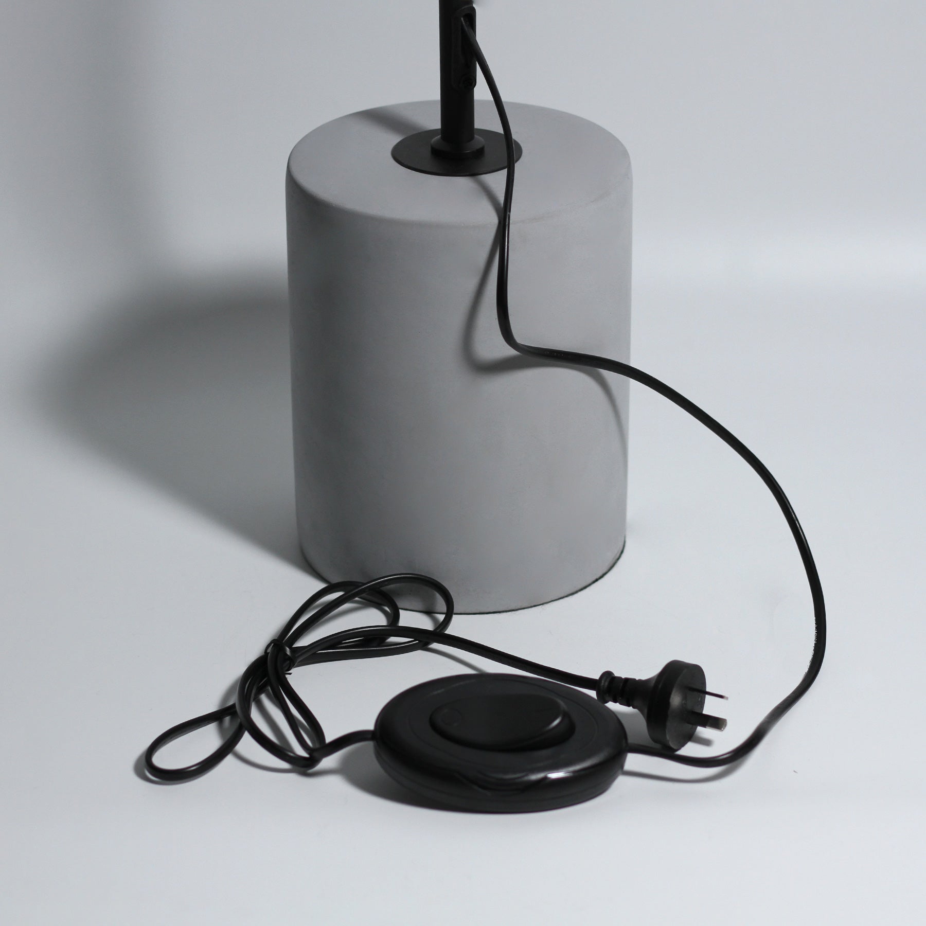 Jerome Industrial Table and Floor Lamp, Grey, H 150cm, Concrete Base - SuperSaverAU - view 3