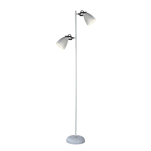 Audrey Floor Lamp - White, 1580mm Tall, Adjustable Dual Light, Metal - SuperSaverAU - view 1