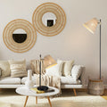 Yvette Rattan Floor Lamp, Black Natural Rattan, H1590mm, E27, 60W Max - SuperSaverAU - view 2
