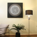 Murano Floor Lamp – Pewter Glass Orbs with Fabric Shade, E27