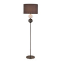 Murano Floor Lamp – Pewter Glass Orbs with Fabric Shade, E27
