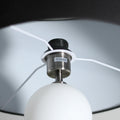 Murano Floor Lamp – Pewter Glass Orbs with Fabric Shade, E27