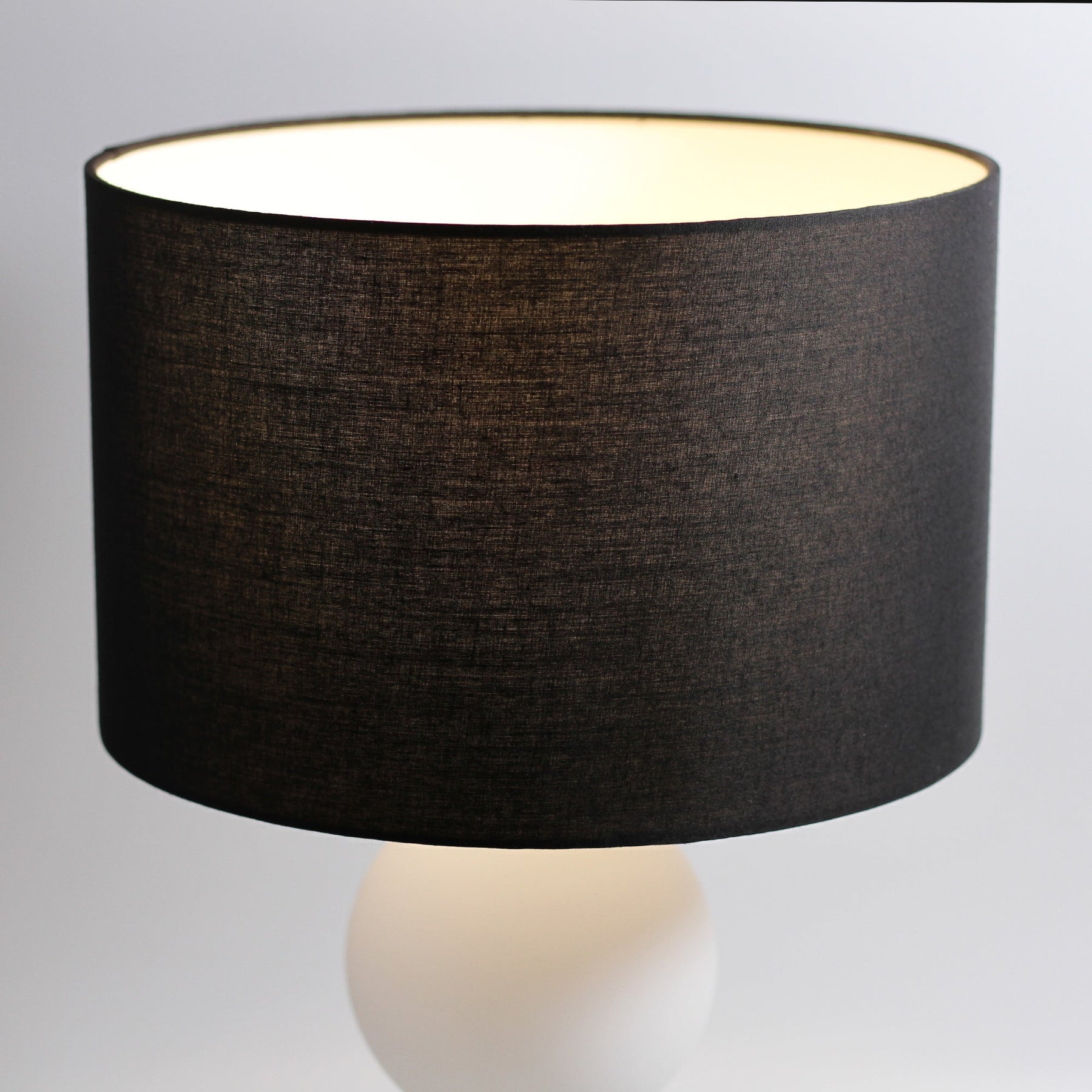 Murano Floor Lamp – Pewter Glass Orbs with Fabric Shade, E27