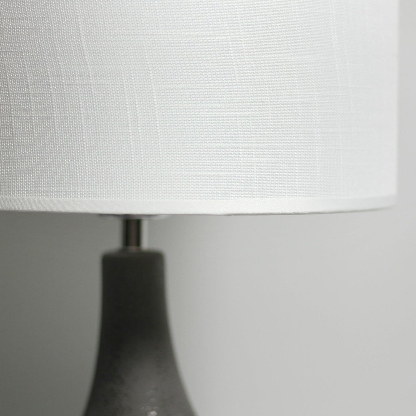 Symfonisk Desk Lamp - Small, Black Ceramic Base, White Fabric Shade, Modern Design
