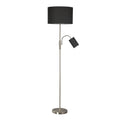 Lexi Lighting Cylinya Mother & Child Floor Lamp with Dual Fabric Shades - Black