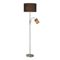 Lexi Lighting Cylinya Mother & Child Floor Lamp with Dual Fabric Shades - Black