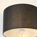 Lexi Lighting Cylinya Mother & Child Floor Lamp with Dual Fabric Shades - Black
