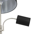 Lexi Lighting Cylinya Mother & Child Floor Lamp with Dual Fabric Shades - Black