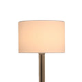 Cosima Table Lamp – Clear Glass Base with White Fabric Shade, E27