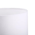 Cosima Table Lamp – Clear Glass Base with White Fabric Shade, E27