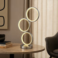 Iva LED Touch Table Lamp – Chrome 44cm, 18W Circular Light Design