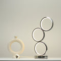 Iva LED Touch Table Lamp – Chrome 44cm, 18W Circular Light Design