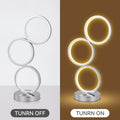 Iva LED Touch Table Lamp – Chrome 44cm, 18W Circular Light Design