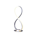 Infinite LED Table Lamp – Chrome Metal Base 36cm, 560lm