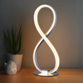 Infinite LED Table Lamp – Chrome Metal Base 36cm, 560lm