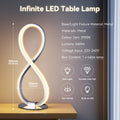 Infinite LED Table Lamp – Chrome Metal Base 36cm, 560lm