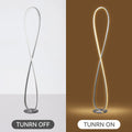 Infinite LED Floor Lamp – Chrome Metal Base 130cm, 870lm