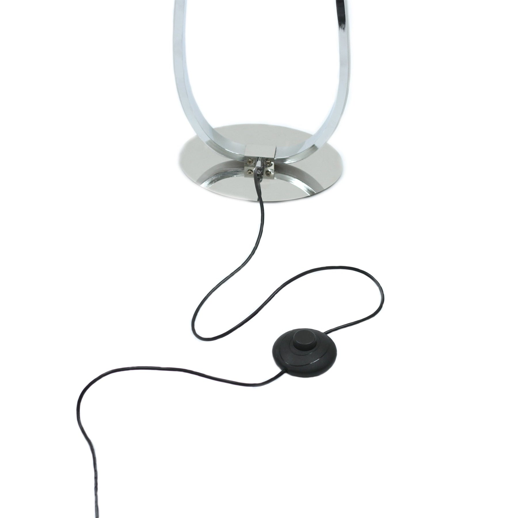 Infinite LED Floor Lamp – Chrome Metal Base 130cm, 870lm