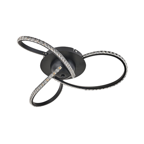 Lexi Lighting Irie Dimmable 3 Light LED Ceiling Light 20W - Black