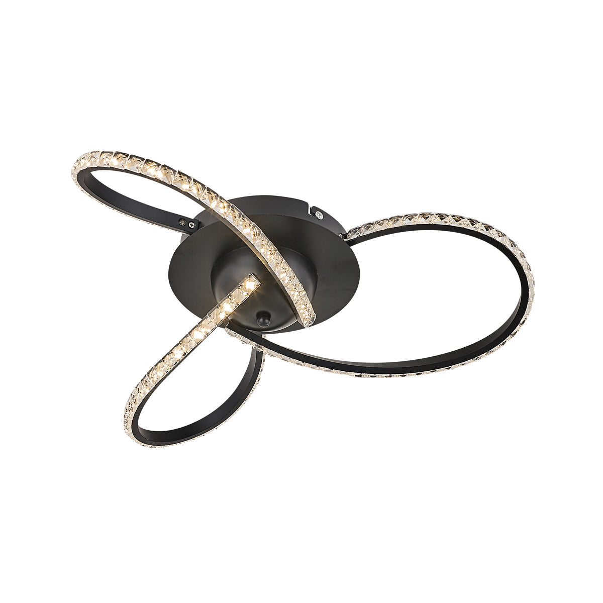 Lexi Lighting Irie Dimmable 3 Light LED Ceiling Light 20W - Black