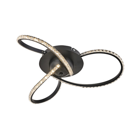 Lexi Lighting Irie Dimmable 3 Light LED Ceiling Light 20W - Black