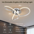 Lexi Lighting Irie Dimmable 3 Light LED Ceiling Light 20W - Chrome