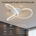 Lexi Lighting Irie Dimmable 3 Light LED Ceiling Light 20W - White