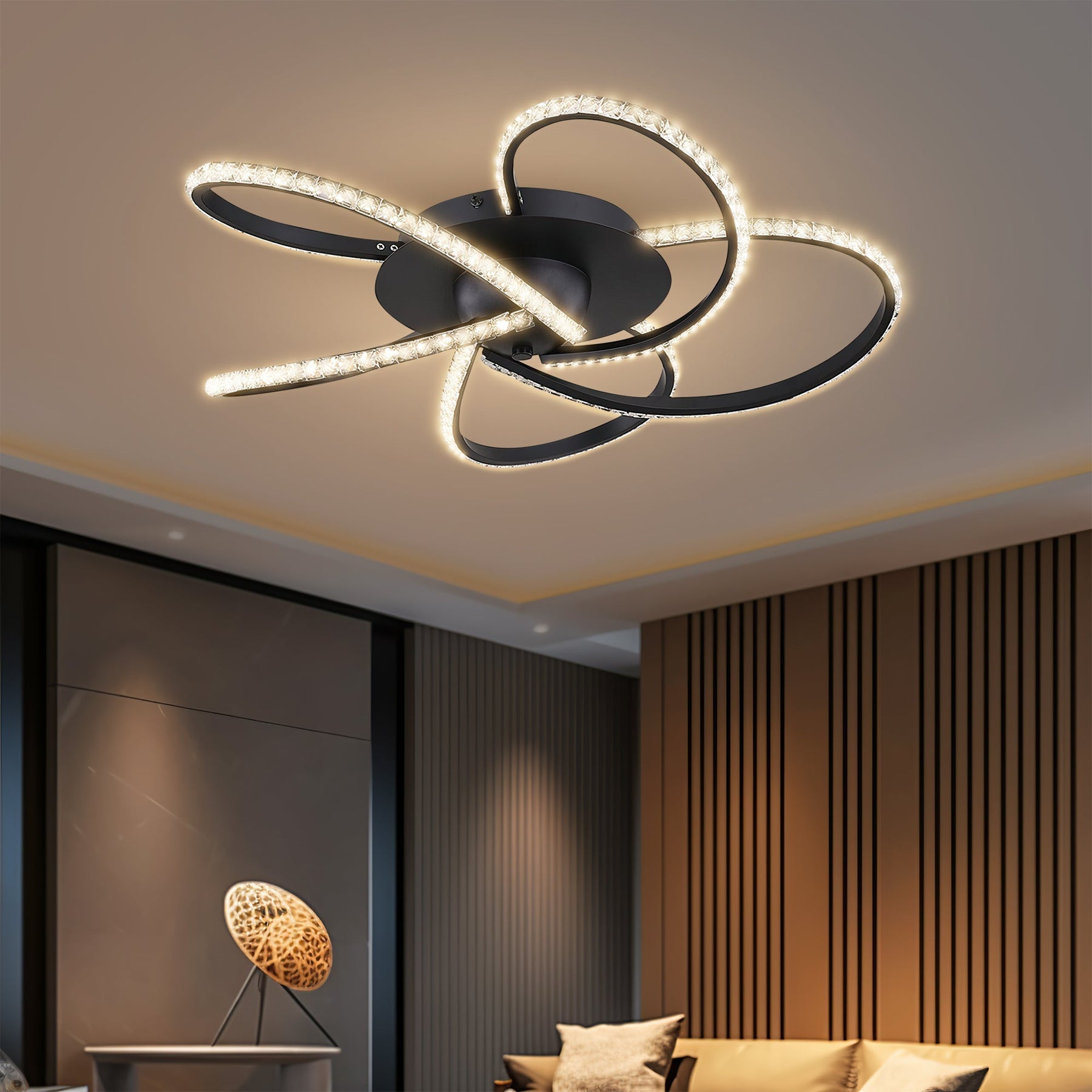 Lexi Lighting Irie Dimmable 5 Light LED Ceiling Light 29W - Black