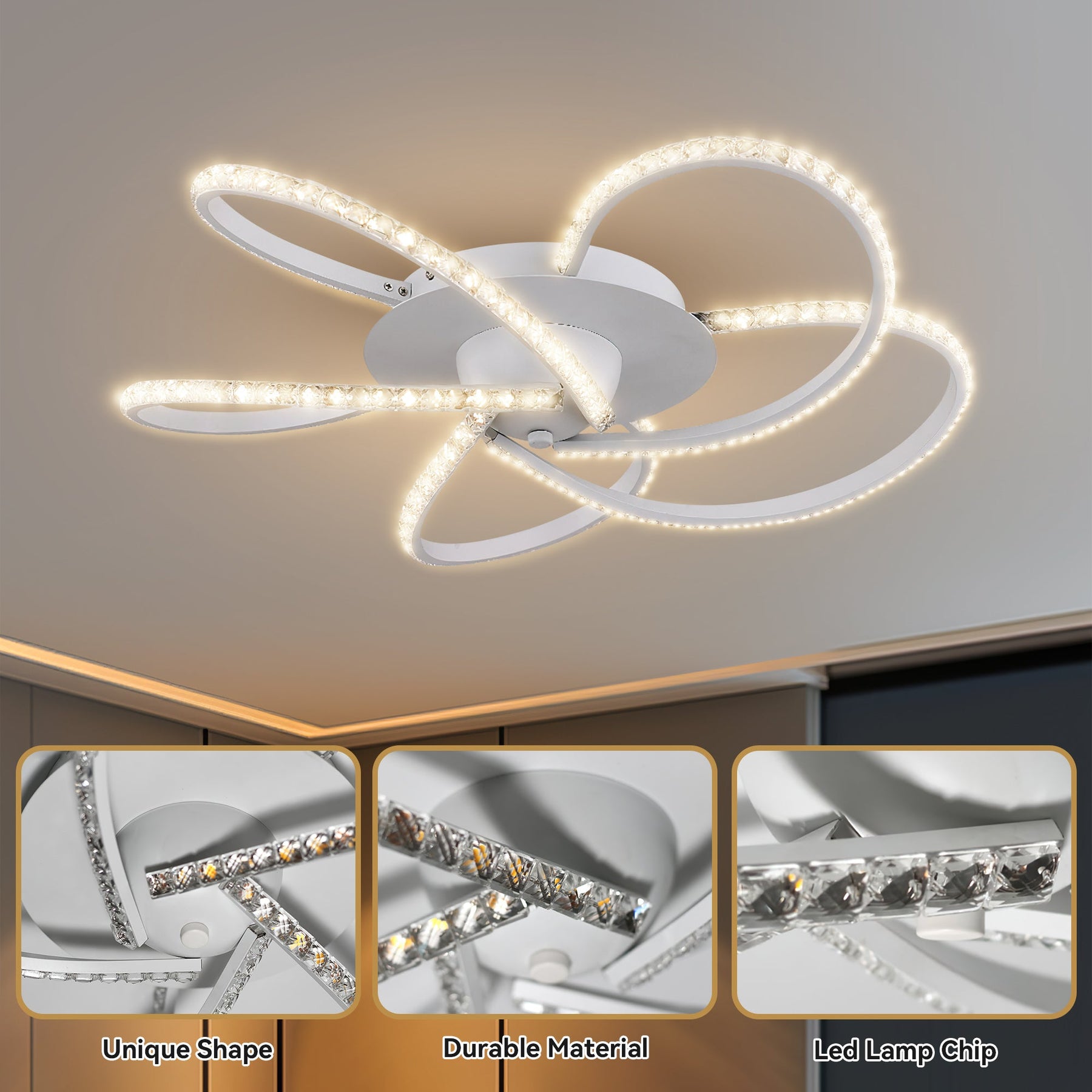 Lexi Lighting Irie Dimmable 5 Light LED Ceiling Light 29W - White