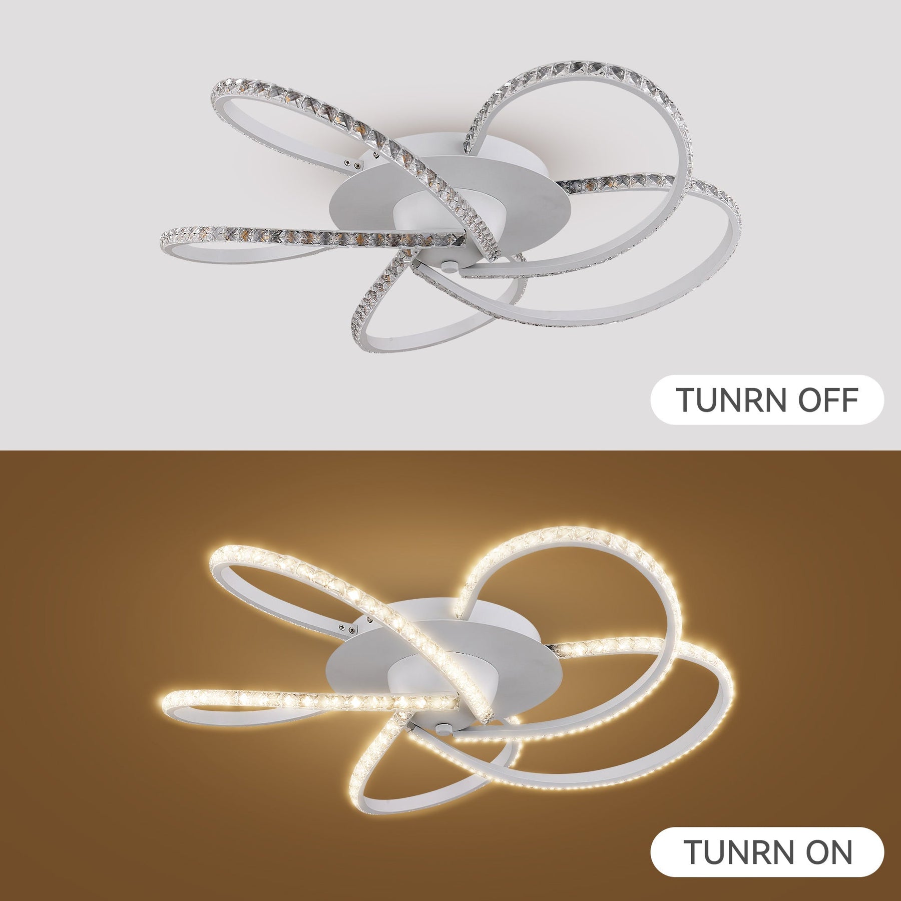 Lexi Lighting Irie Dimmable 5 Light LED Ceiling Light 29W - White