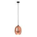 Lexi Lighting Moravian Glass Oval Pendant Light with Speckled Shade - Chrome