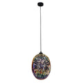 Lexi Lighting Moravian Glass Oval Pendant Light with Speckled Shade - Copper