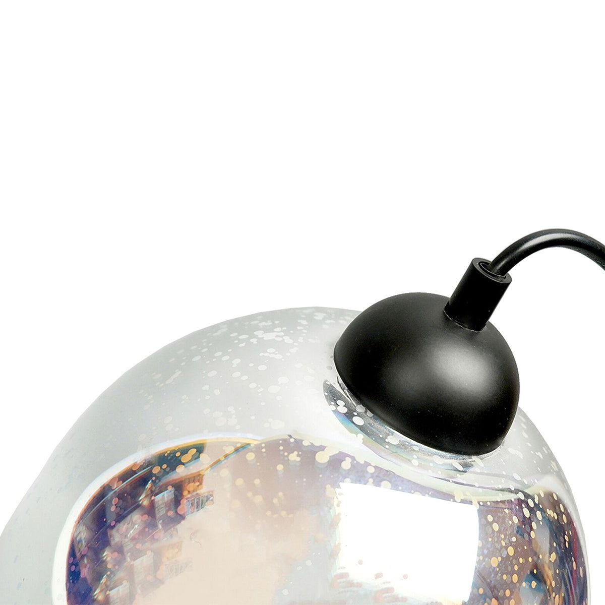 Lexi Lighting Moravian Glass Oval Pendant Light with Speckled Shade - Copper
