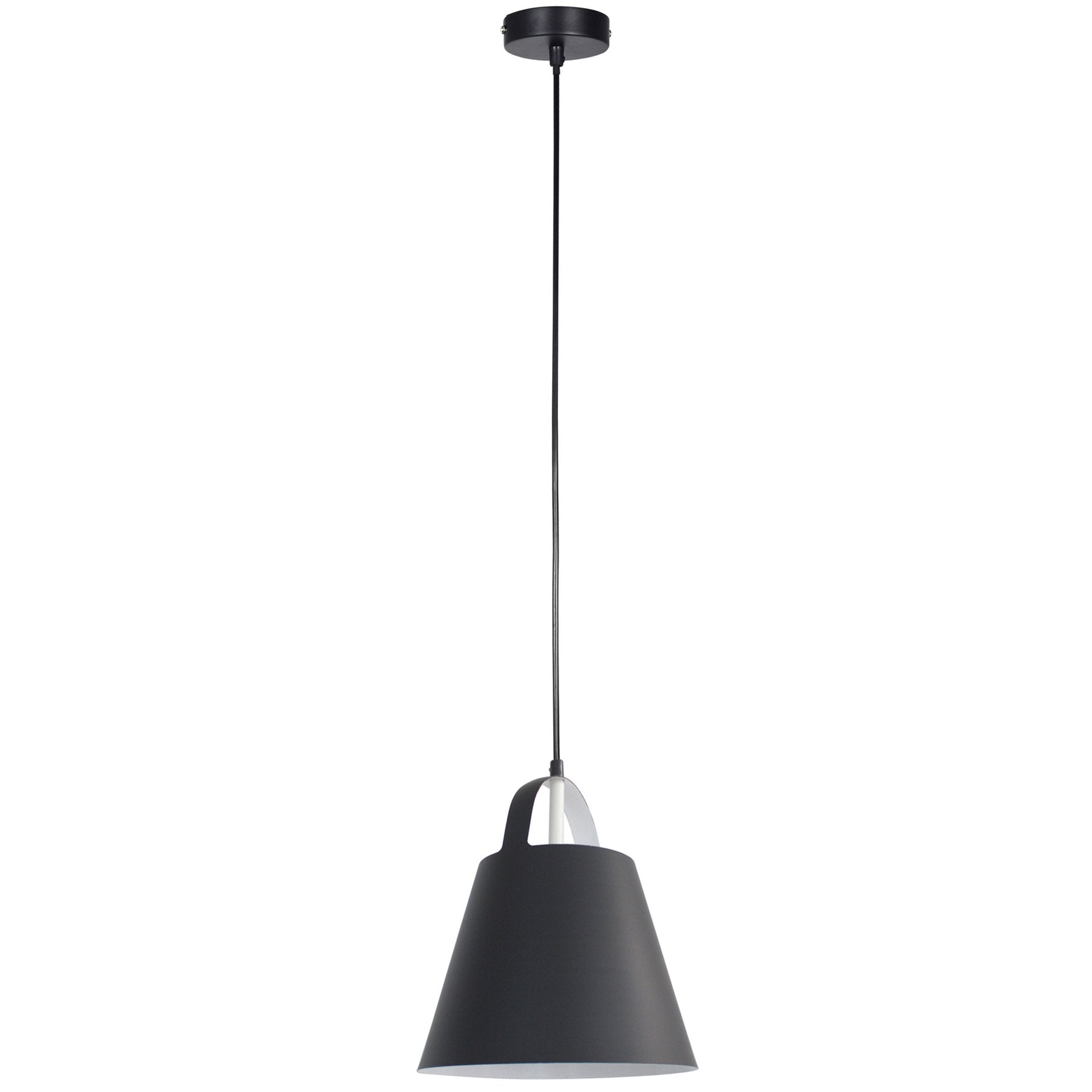 Clark Pendant Light - Black, 22cm Shade, 150cm Cable, Modern Design - SuperSaverAU - view 1