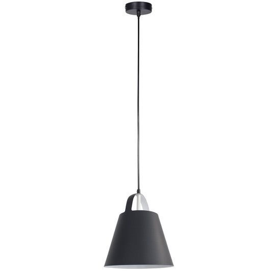 Clark Pendant Light - Black, 22cm Shade, 150cm Cable, Modern Design
