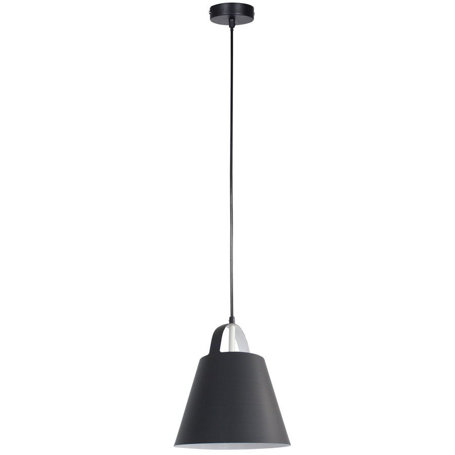 Clark Pendant Light - Black, 22cm Shade, 150cm Cable, Modern Design - SuperSaverAU - view 1